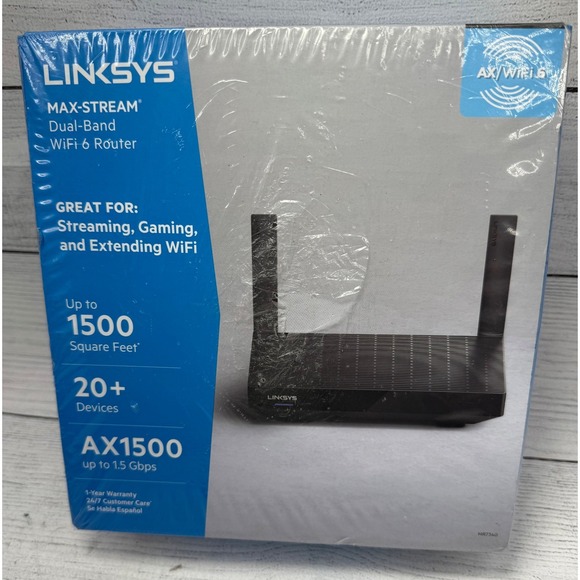 Linksys Other - Linksys MAX-STREAM AX1500 Dual-Band WiFi 6 Router - MR7340 - NEW SEALED